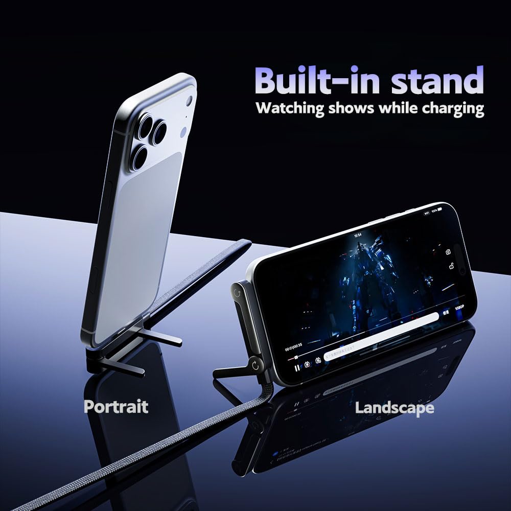 Invisible Stand Charging Cable - USB C to USB C Cable,240W Fast Charging Cable 5 FT