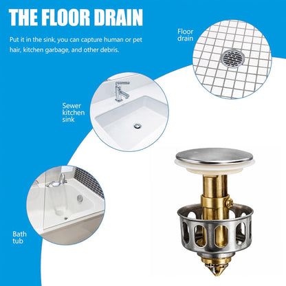 Universal Bathroom Sink Stopper, Pop-up Bathroom Sink Drain Stopper, Sink Plug