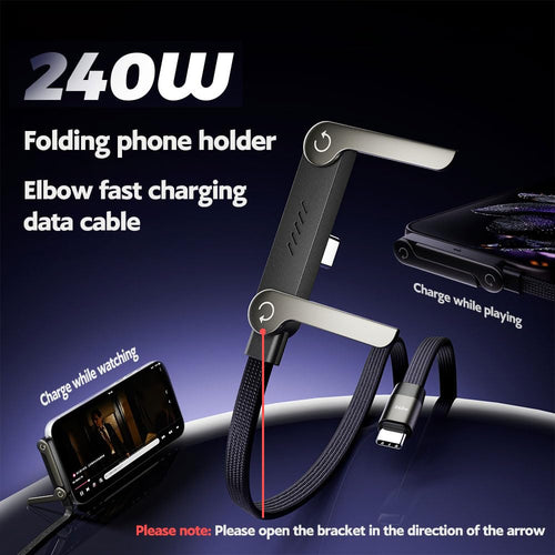 Invisible Stand Charging Cable - USB C to USB C Cable,240W Fast Charging Cable 5 FT