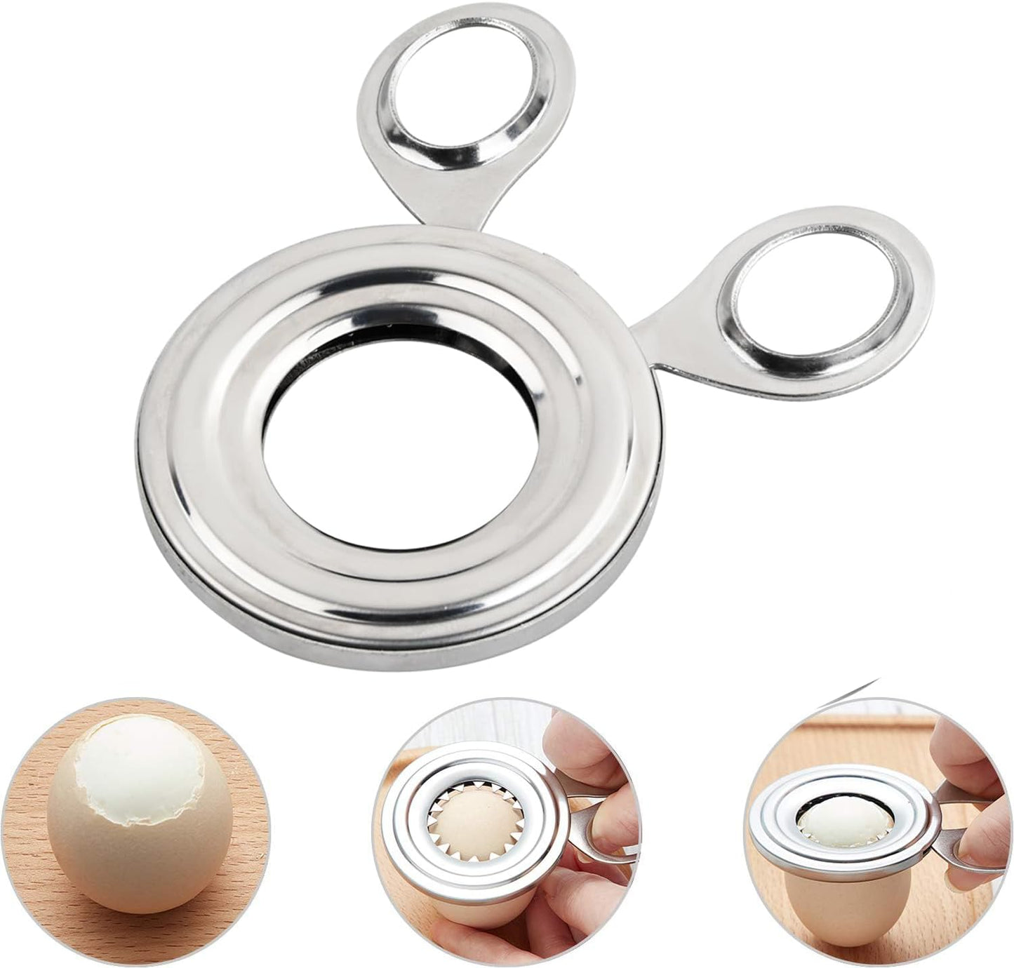Stainless Steel Egg Cutter, Shell Remover and Top Opener, Multifunctional Egg Shell Scissors Slicer, Kitchen Supplies Essential