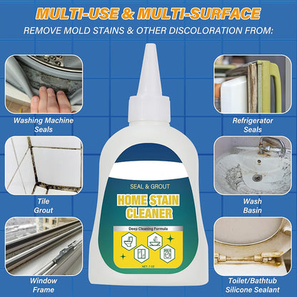 🛡️Mold Remover Gel (with Scrub Brush) – Heavy Duty Mildew Stain Cleaner for Washer Gasket, Shower Caulk, Tile Grout & Bathroom