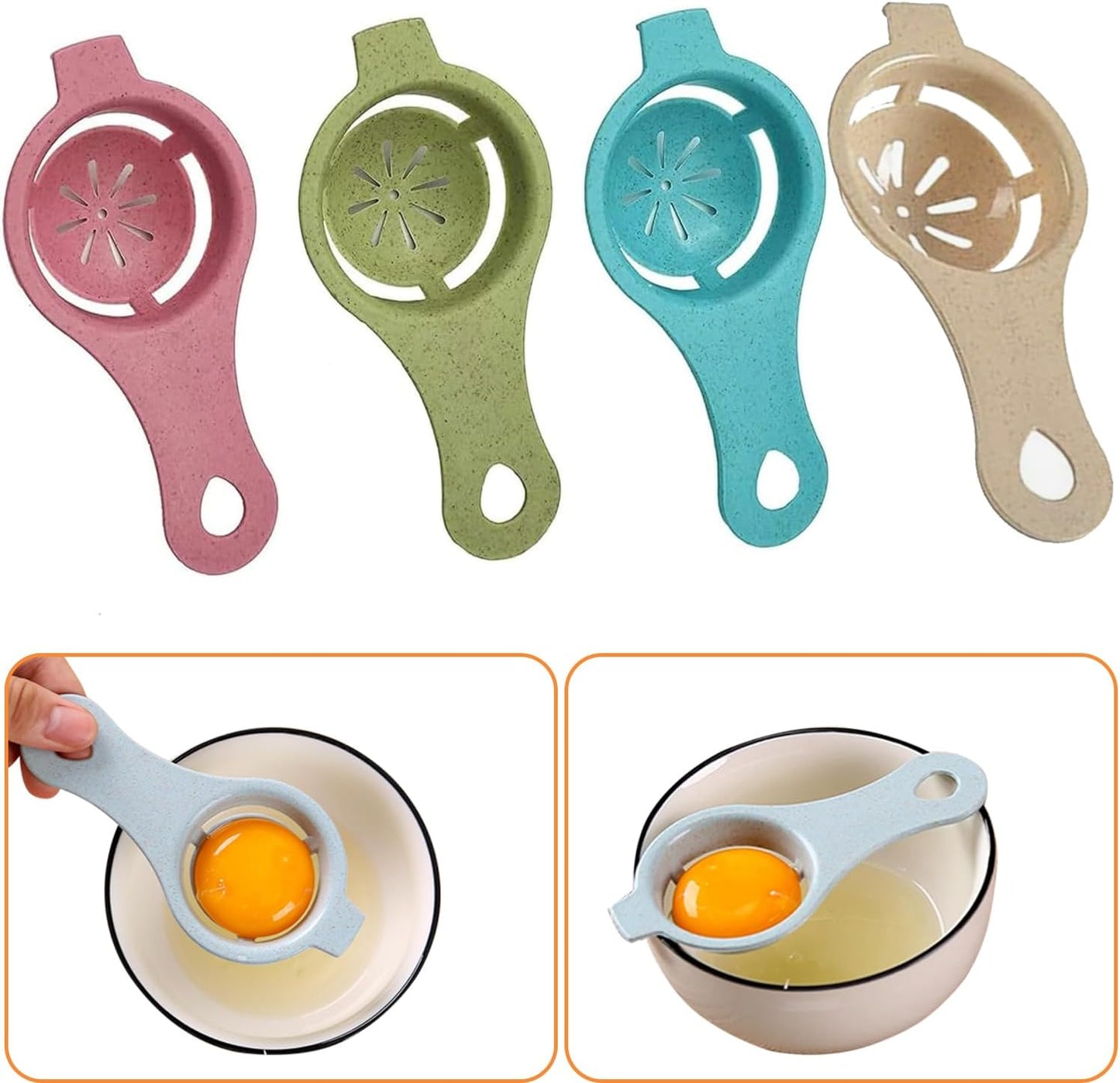 4-Pack Egg Yolk White Separator, Egg White Filter Tool