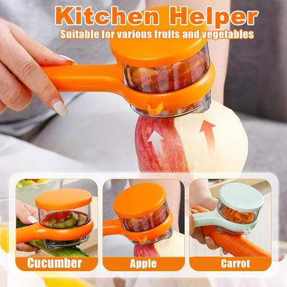 Upgrade Fruit & Vegetable Kitchen Peeler with Storage Box -Safe and Efficient Double-Sided Sharp Stainless Steel Blade,Easy to Clean Peeler