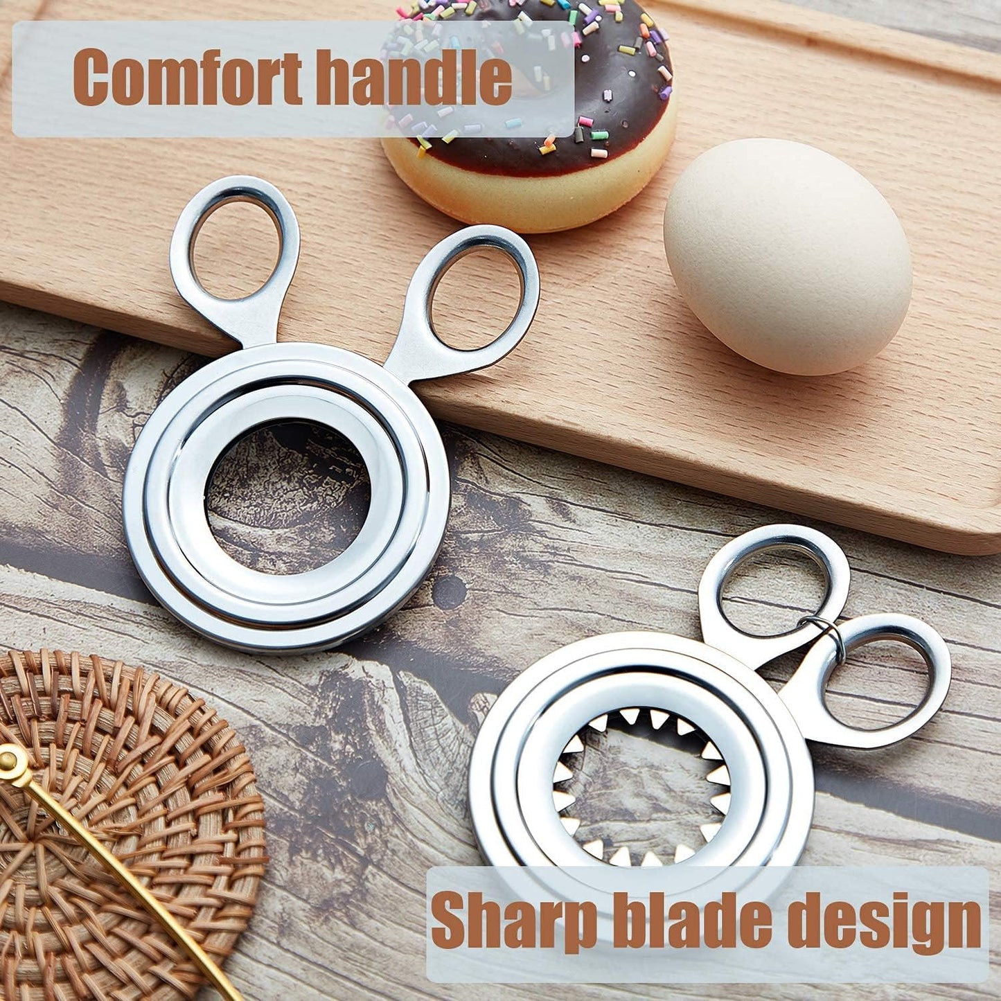Stainless Steel Egg Cutter, Shell Remover and Top Opener, Multifunctional Egg Shell Scissors Slicer, Kitchen Supplies Essential