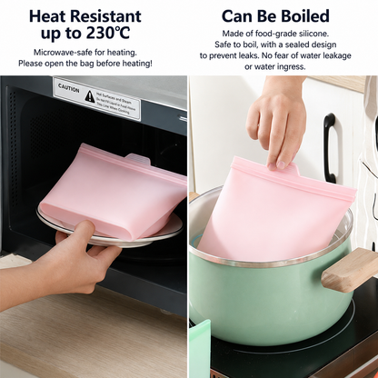 Food Preservation Bags, Food Preservation Kitchen Refrigerator Storage Bags, Reusable Silicone Fruit and Vegetable Preservation Bags, Well-sealed Preservation Bags
