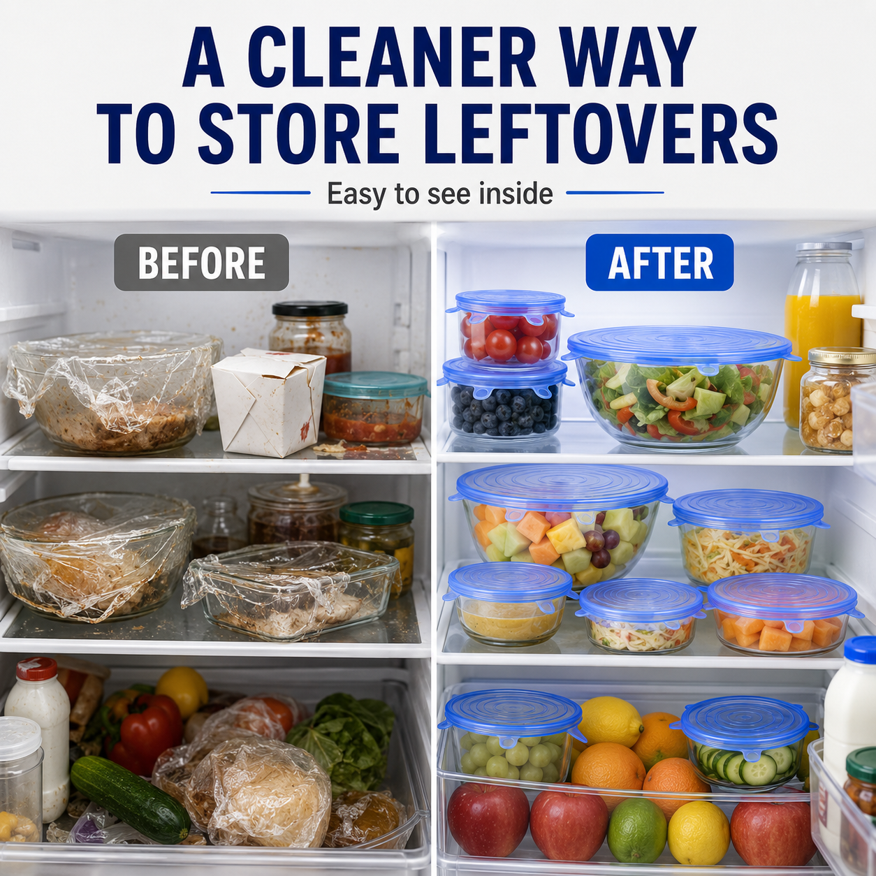 🔥[DealsForYouDays] Universal Reusable Silicone Lids – 6-Pack Self-Sealing Food Covers for Various Container Sizes