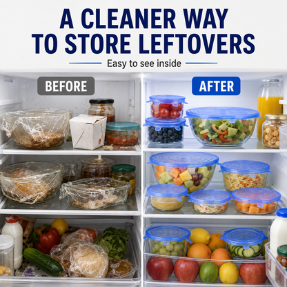 🔥[DealsForYouDays] Universal Reusable Silicone Lids – 6-Pack Self-Sealing Food Covers for Various Container Sizes