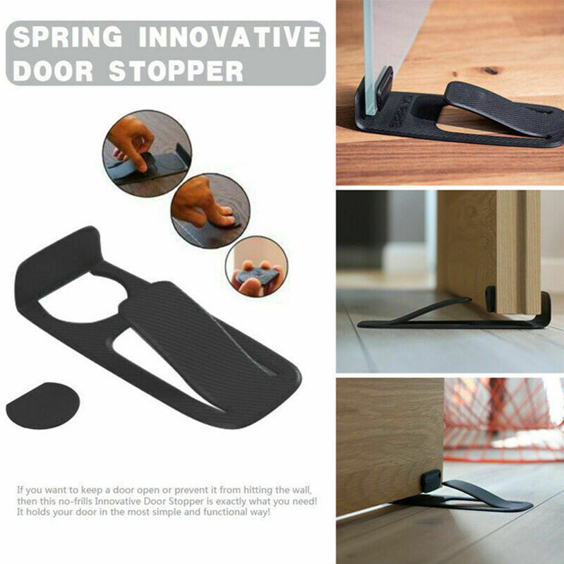 Multifunctional invisible door stopper—household anti-pinch and anti-collision door wedge.