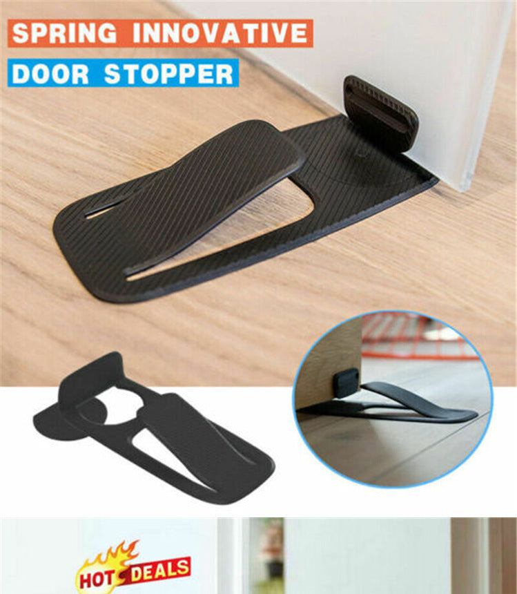Multifunctional invisible door stopper—household anti-pinch and anti-collision door wedge.