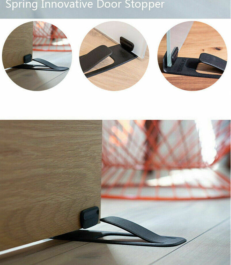 Multifunctional invisible door stopper—household anti-pinch and anti-collision door wedge.