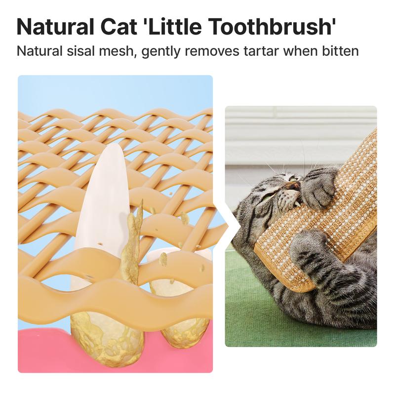 Potaroma Interactive Catnip Chew Toy with [6000mg A+ Organic Catnip], Soft Sisal Material Scratching and Kicker Cat Toys for Indoor Kittens, Drives Bored Cats Crazy with Fun
