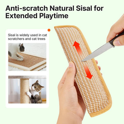 Potaroma Interactive Catnip Chew Toy with [6000mg A+ Organic Catnip], Soft Sisal Material Scratching and Kicker Cat Toys for Indoor Kittens, Drives Bored Cats Crazy with Fun