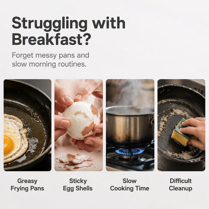 🥚Microwave Egg Poacher – Dual‑cavity, non‑stick & easy clean. Healthier than frying